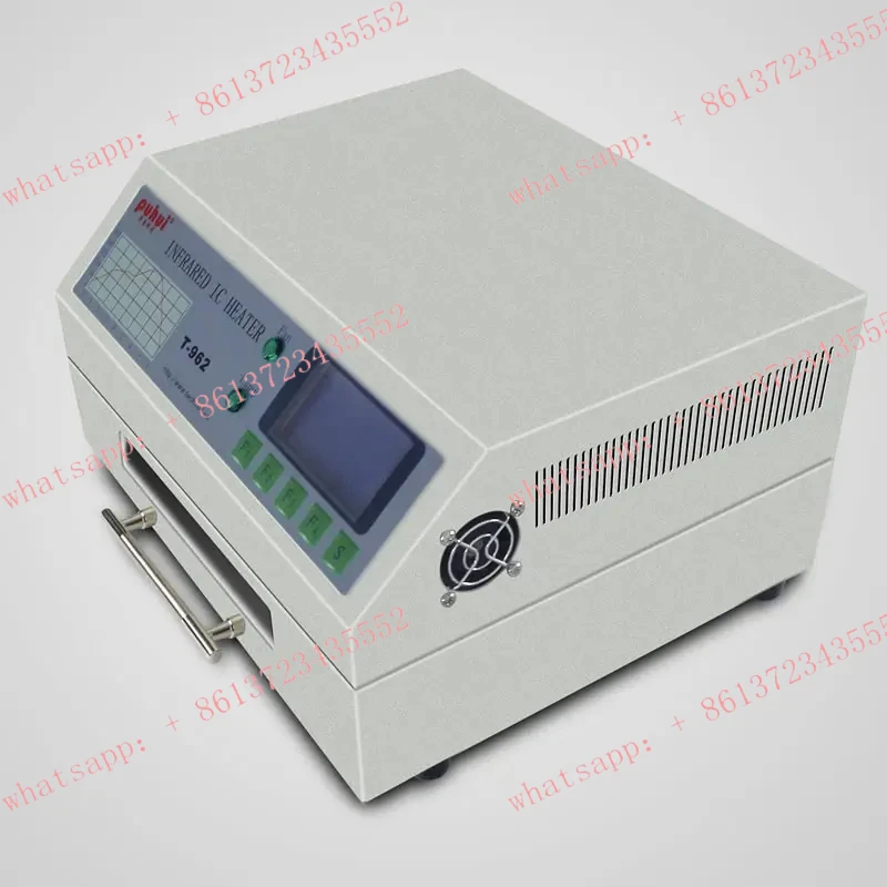 110V/220V 800W Desktop Reflow Oven T-962 Infrared IC Heater Soldering Machine 180 x 235mm T962 for BGA SMD SMT Rework