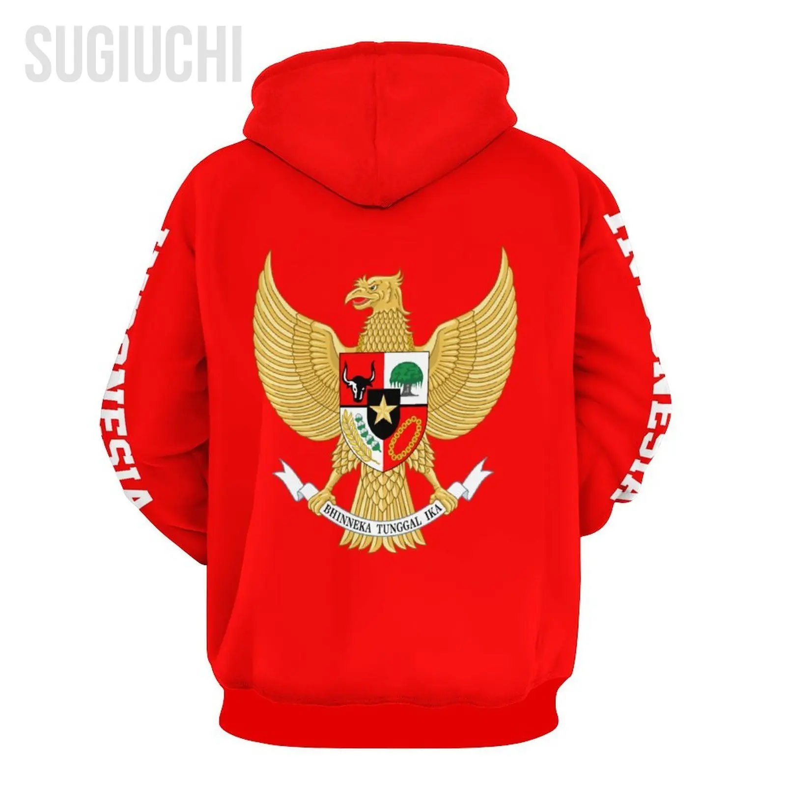 Unisex 3D Hoodie Indonesia Flag Men Women Polyester Harajuku Sweatshirt Pullover Hoodies Casual Cool