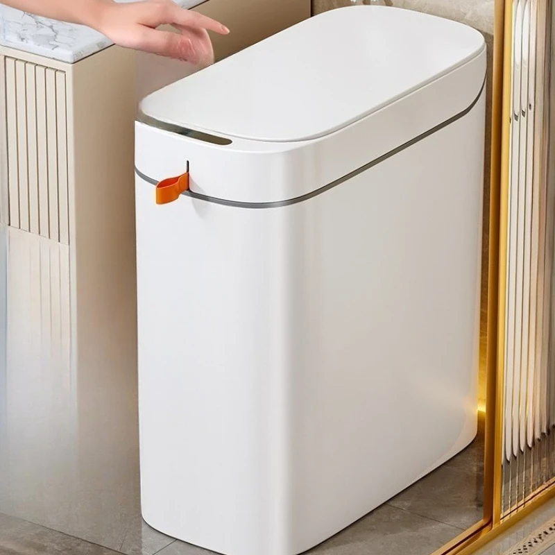 

Hand-sensing trash can household smart 2025 new bathroom toilet living room automatic packaging