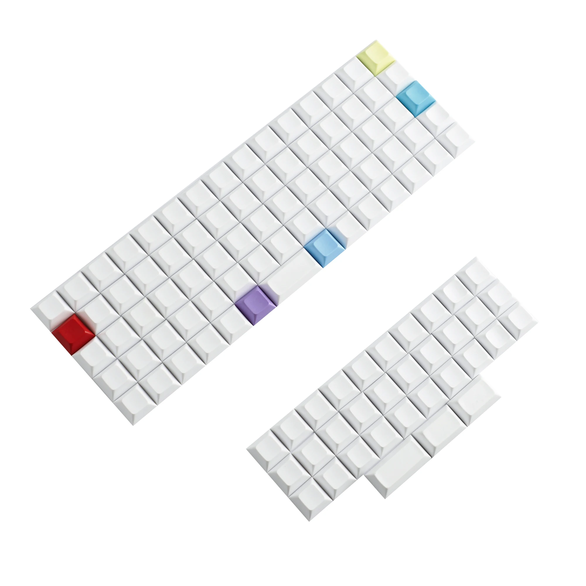 XDA V2 DSA Blank Colorful PBT Keycaps for Ortholinear Layout MX Keyboard XD75 ID75 Split 36 Corne Split 46 Planck Preonic Niu40 — product photo 1 of 1