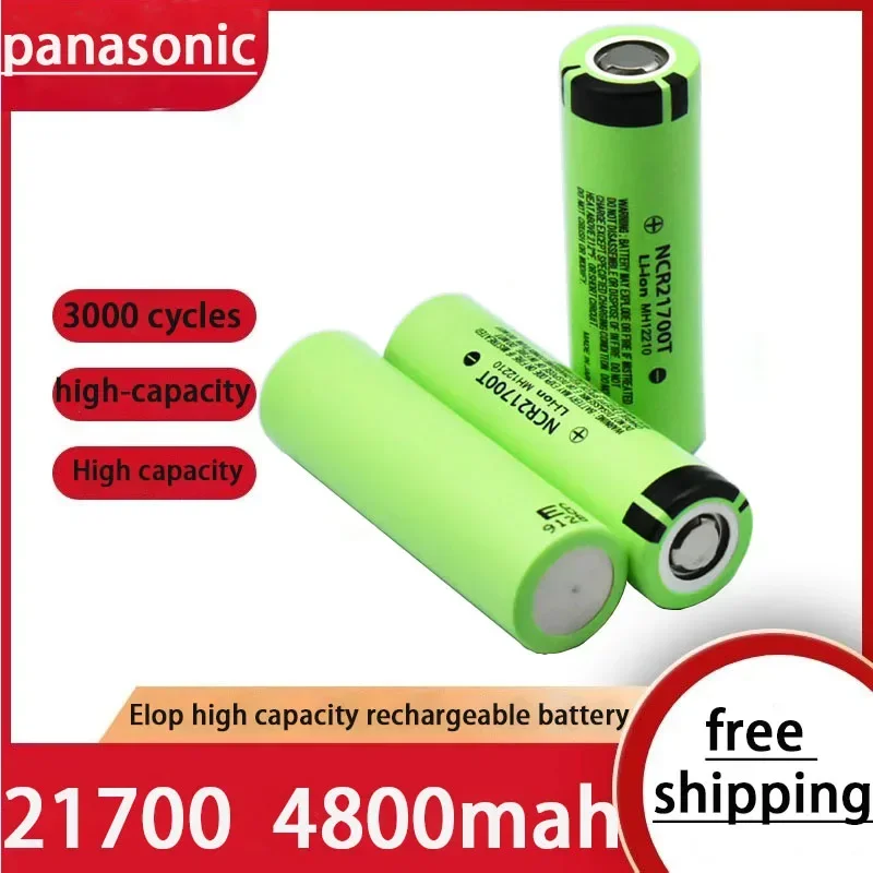 

Original Panasonic NCR21700T 21700 4800mah 3.7V High Capacity Lithium Rechargeable Batteries Cell For Flashlight Power Bank Toys