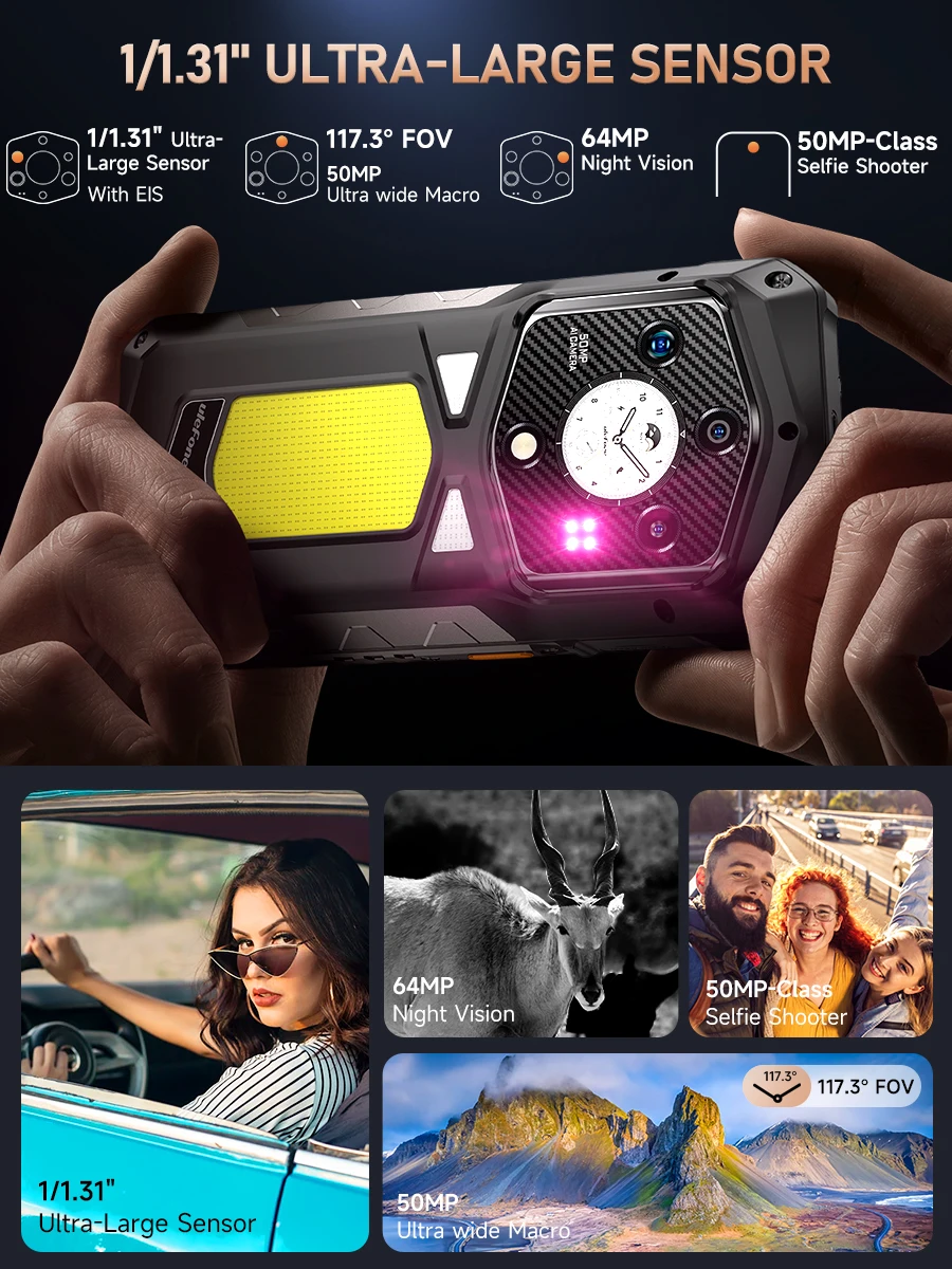 【Ships from US】 Ulefone Armor 29 Pro 5G AI Rugged Phone 21200mAh 120W 64MP Night Vision 6.67" 120Hz 512GB ROM Mobile