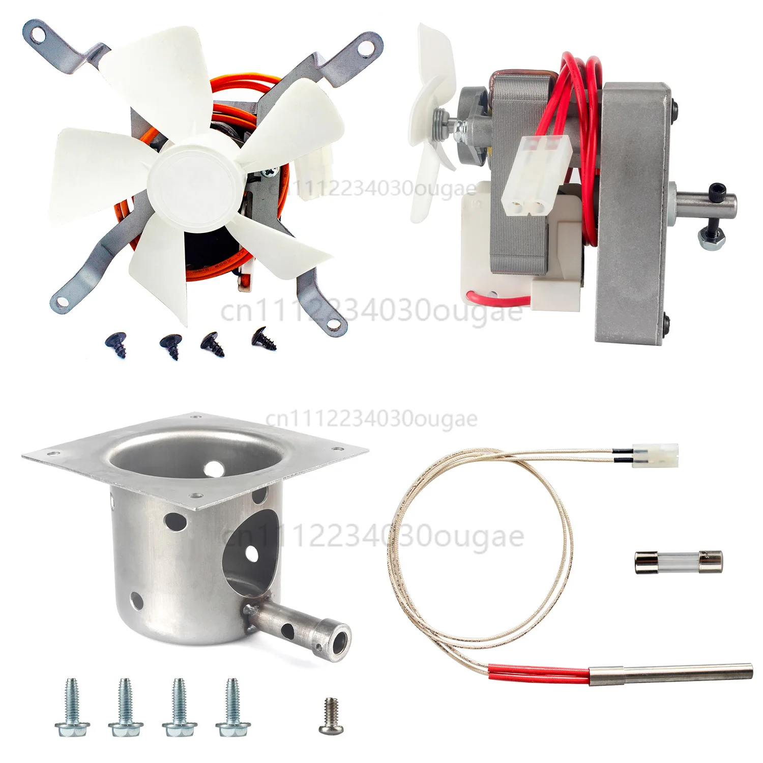 Ogg motor, induction fan kit, flint burner and hot rod igniter - suitable for Traeger and Pit Boss sawdust oven accessories