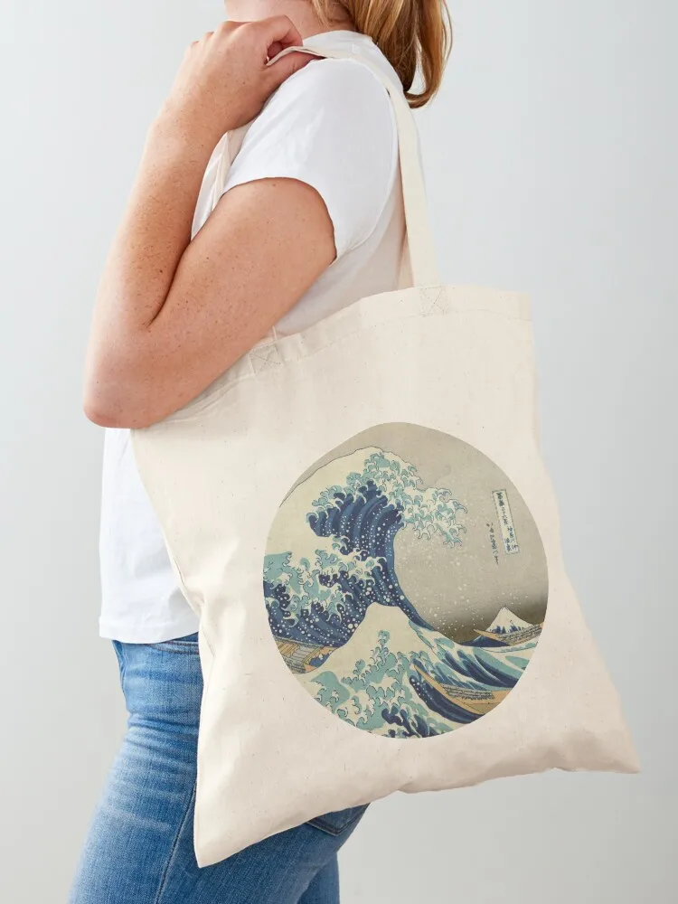 

Great Wave off Kanagawa circle Tote Bag tote bag men's Eco bag cloth woman bags woman 2025
