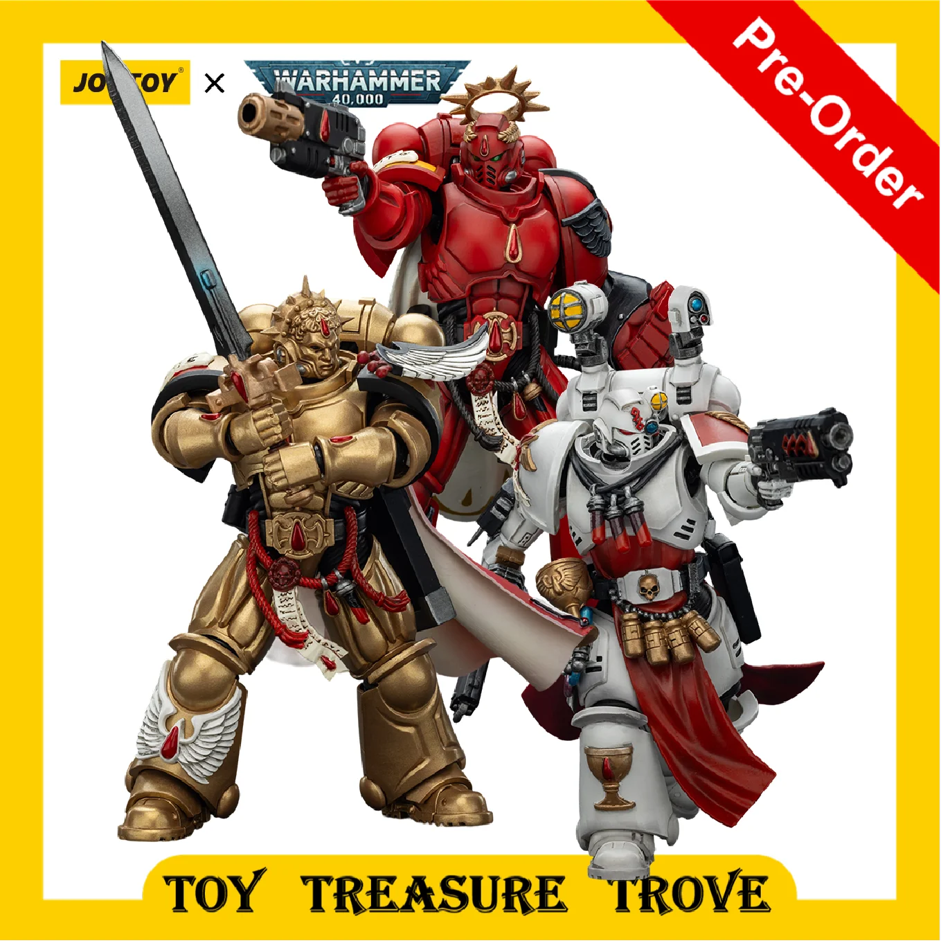 

[PRE ORDER] JOYTOY Warhammer 40k 1/18 Action Figures Blood Angels Captain & Blood Angels Sanguinary Priest 3pcs Model Toy