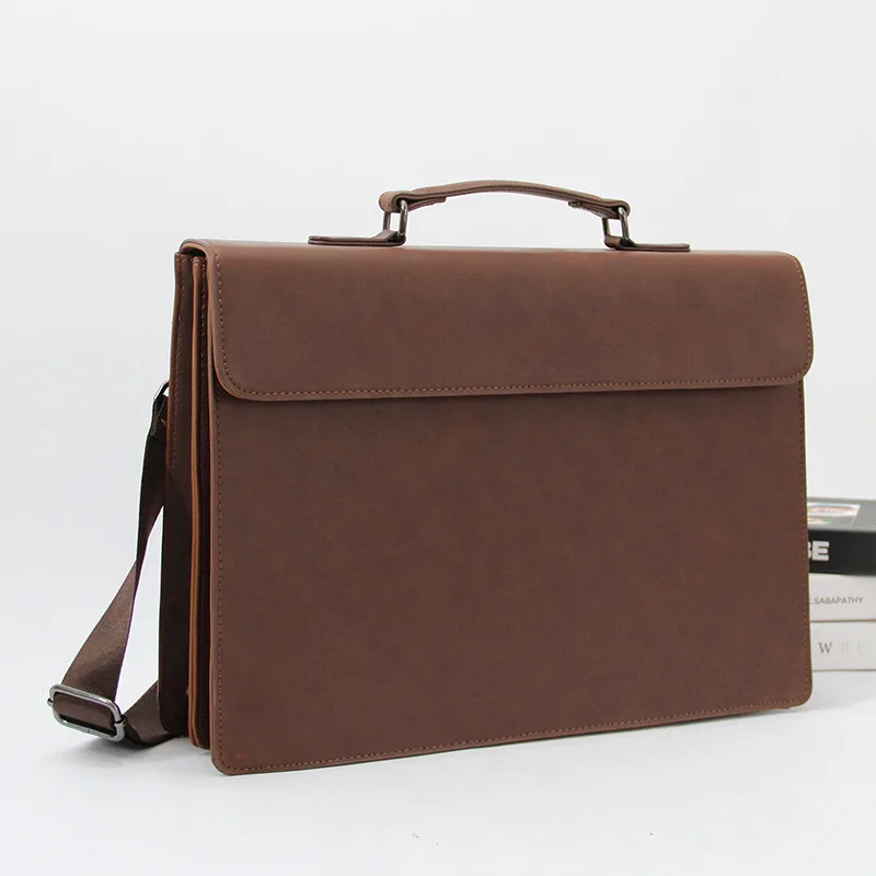 

Vintage Handbag Briefcase Men's Casual Fashion Shoulder Messenger Bags Business Leather Laptop Crossbody Bags for Men