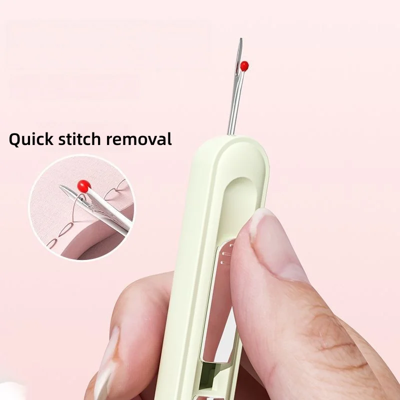 2 In 1 Needle Threader Seam Ripper Quick stitch removal Tool Sewing Thread Remover Telescopic thread take-up sewing Accessories