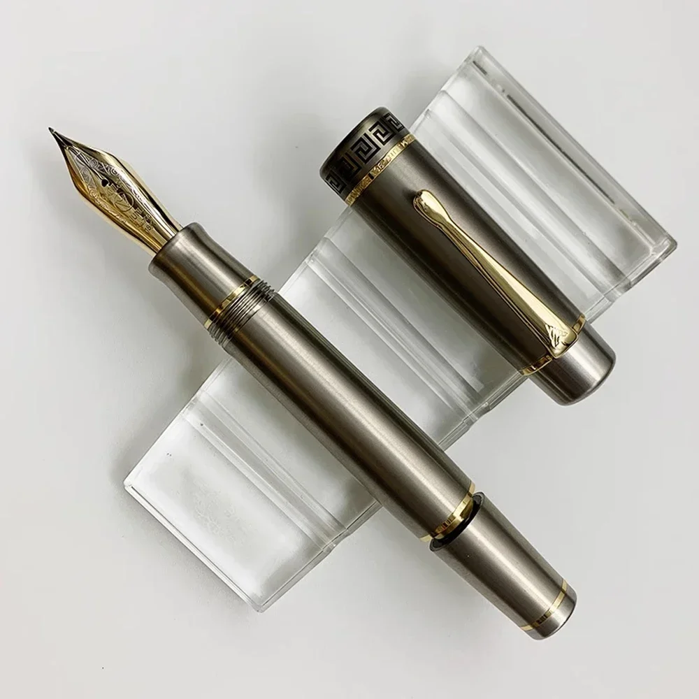 Limited Edition for Junlai 900# 18K Fountain Pen Titanium Alloy Version Differential Piston 50 Size Writing Standard Pens Tip