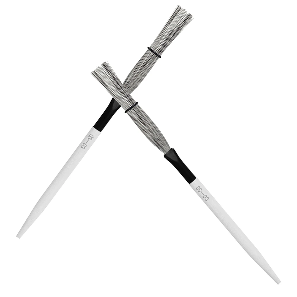 

Wire Brush Maple Sticks Carbon Steel Drumming Accessories White Drumstick Jazz Set Beginner Gift Non Slip Handle Easy Store