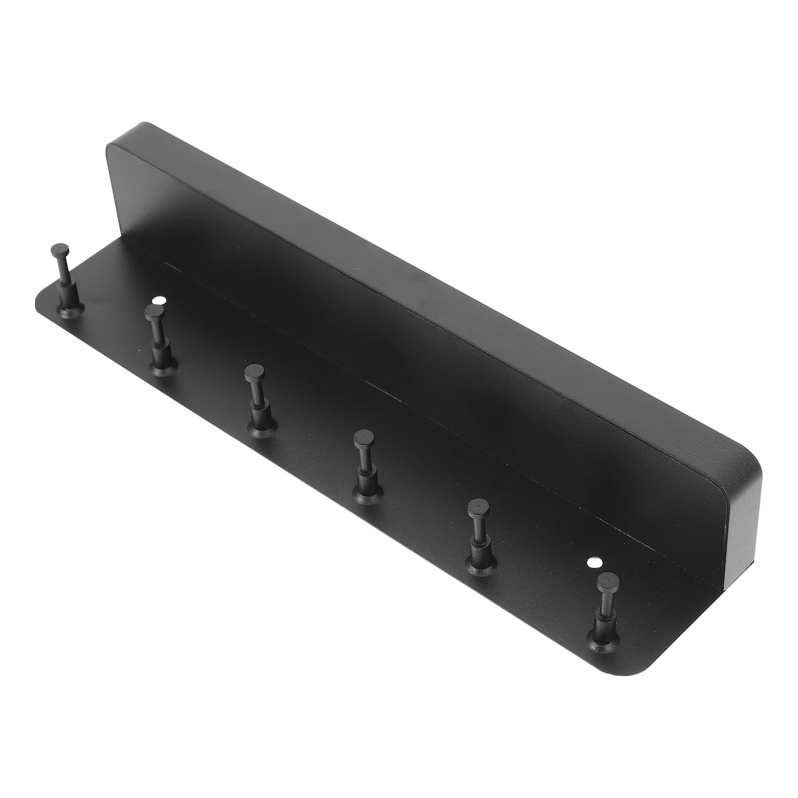 

Wall Mounted Hook Rack Black Metal Storage Organizer Entryway Umbrella Holder Key Hanger No Drilling Required Phone Stand Door