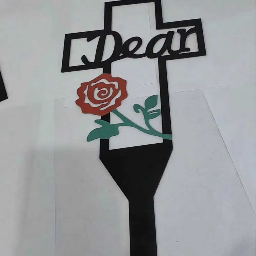 Metal Stake For Halloween Garden Decor Iron Outdoor Yard Ornament Commemorative Plaque Sign Durable Lawn Decoration
