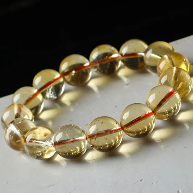 

5A Natural Citrine Crystal Bracelet Genuine Quartz