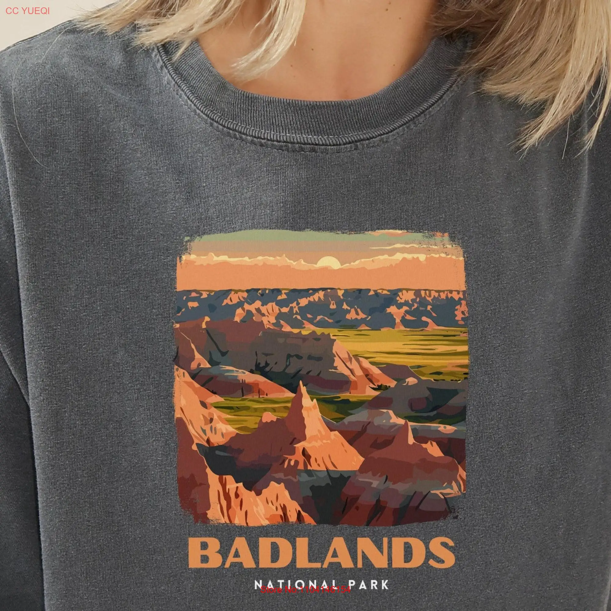 Badlands National Park Comfort Colors T Shirt South Dakota Trip Vacation  long or short sleeves