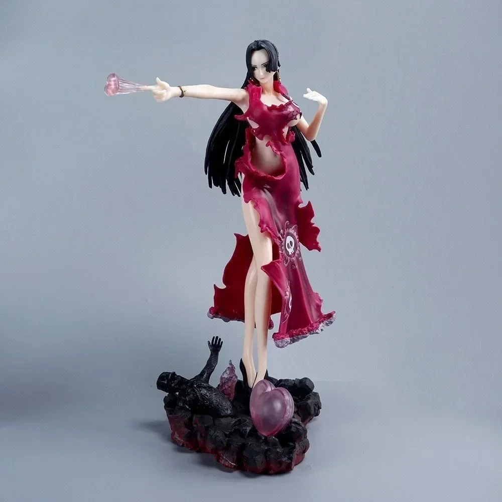 One Piece Anime 30cm Boa Hancock Figure Sexy Girl Pvc Action Figurine con Led Light Statue undresssable Hentai Model Toys nuovo