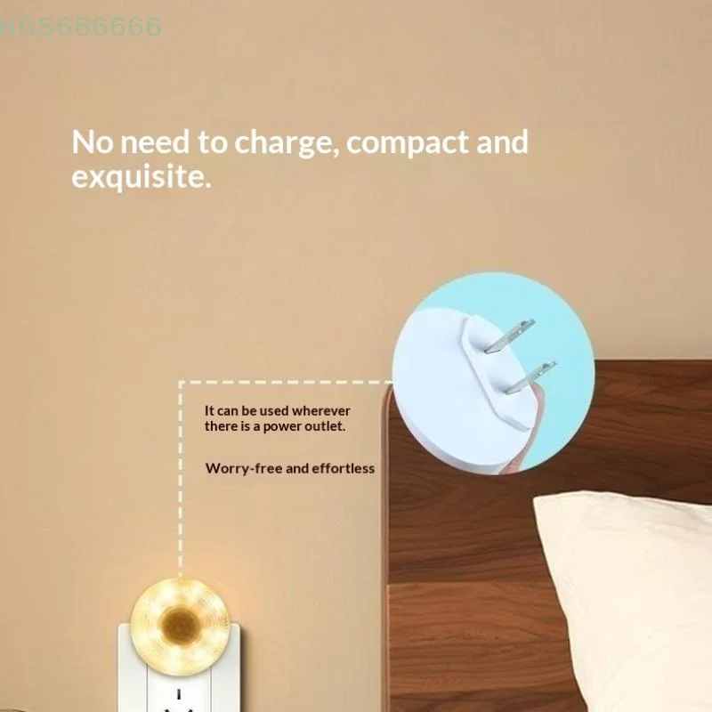 

Motion Sensor Night Light Adjustable Brightness Easy Installation Soft Glow for Bedside Stairs Baby Room