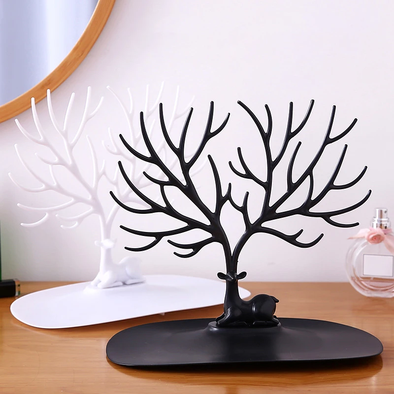 Deer Antler Hair Accessory Display Rack Cartoon Deer Hair Clip Sorting Table Hair Ring Storage Rack Desktop Ornament