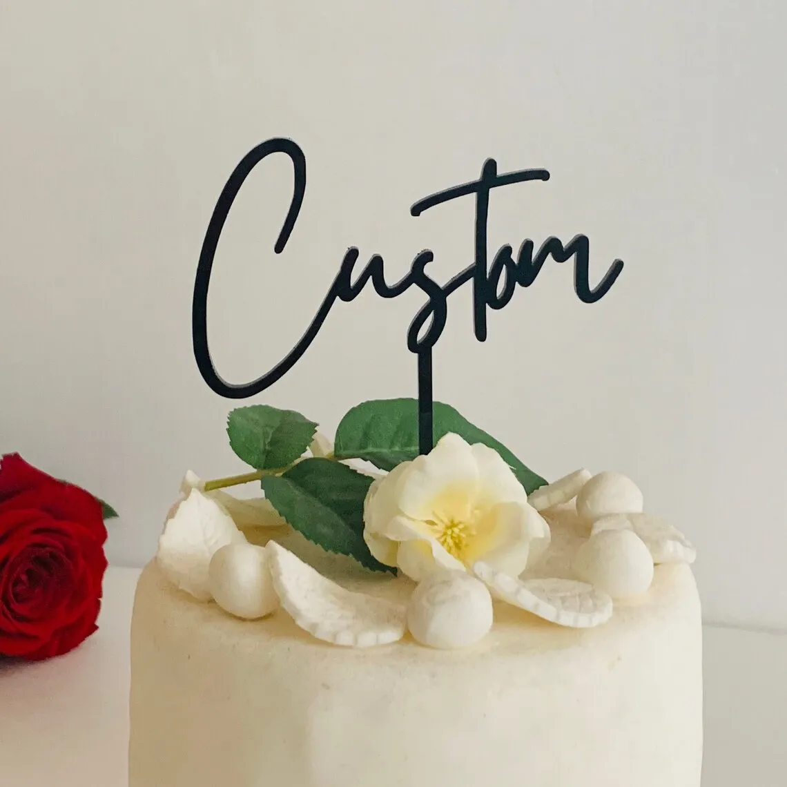 Personalized Name Cake Topper Custom Order Your Design Cupcake Wedding Birthday Event Baby Name Bridal Shower Calligraphy
