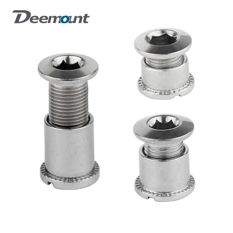 5pcs Bicycle Single Double Triple Chainset Nuts 6.5/8.5mm Carbon Steel Nickel Plated Chainring Bolts MTB Parts