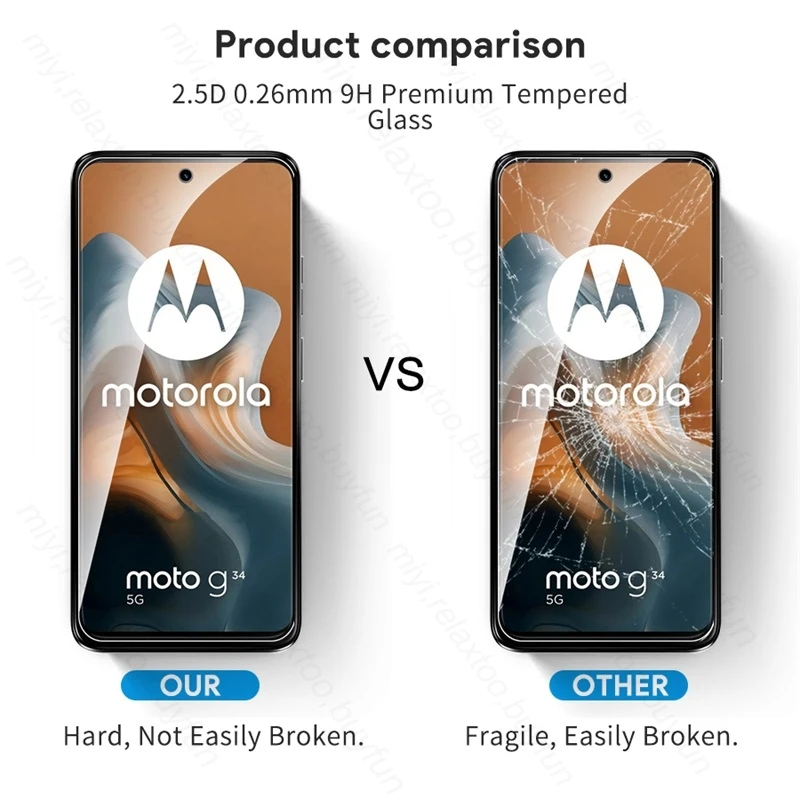 3PCS Screen Protector For Motorola Moto G34 5G Protect Glass On MotoG34 Moto Rola G 34 54 84 04 s 14 24 Power HD Tempered Glass