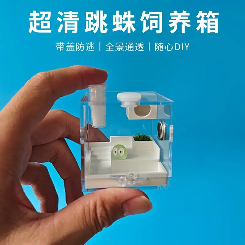 Acrylic feeding box pet feeding box climbing pet high transparency 3D printing transparent box landscaping
