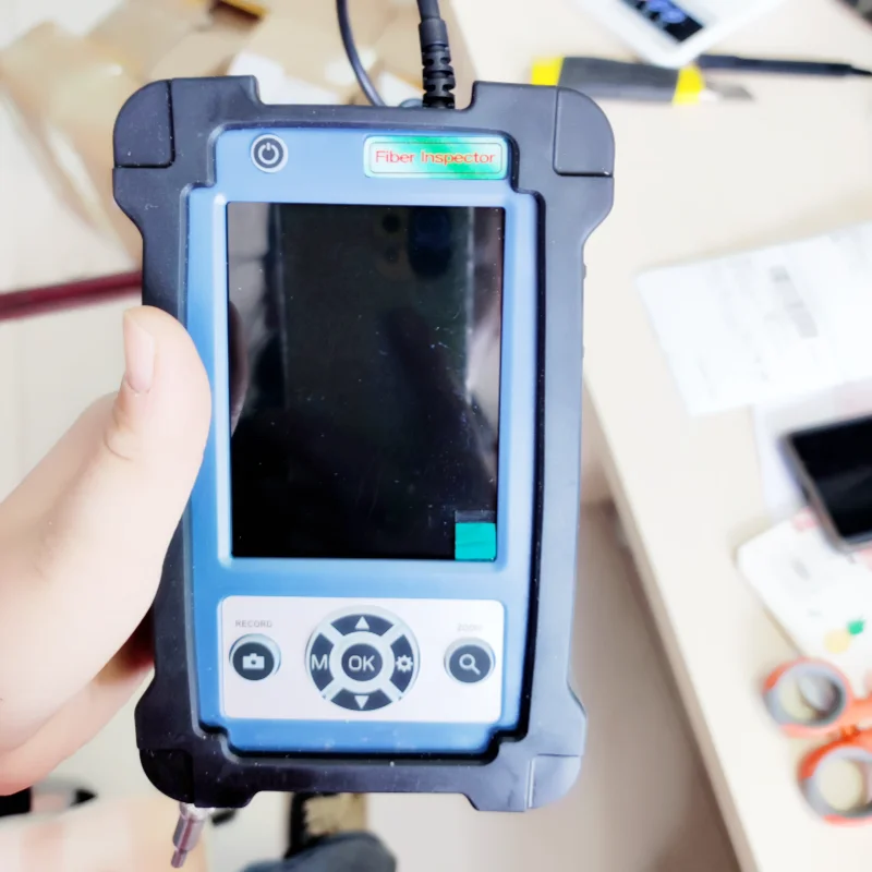 High quality 400x Fiber Microscope Optical Fiber Video Inspection Probe Fiber Inspector With LCD Monitor APC/UPC Tips