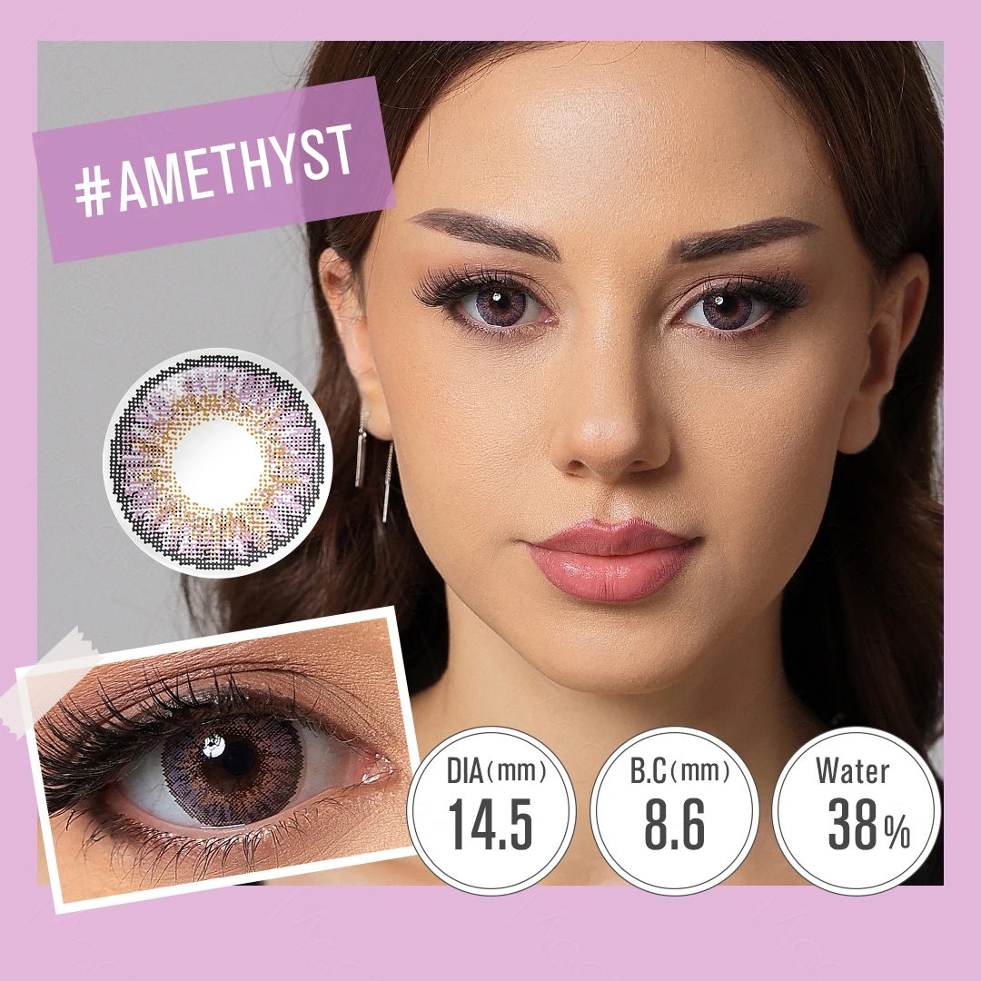 Magister Star Series Color Contact Lenses Makeup Contact Lenses Brown/Sterling Gray Colored Lens Clearance Sale 6 Months 14.5mm