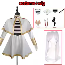 Anime Frieren Cosplay Frieren Beyond Journey's End Cosplay Costume Dress Cape Ears Frieren Suit Wig Halloween Carnival Cos Women - AliExpress