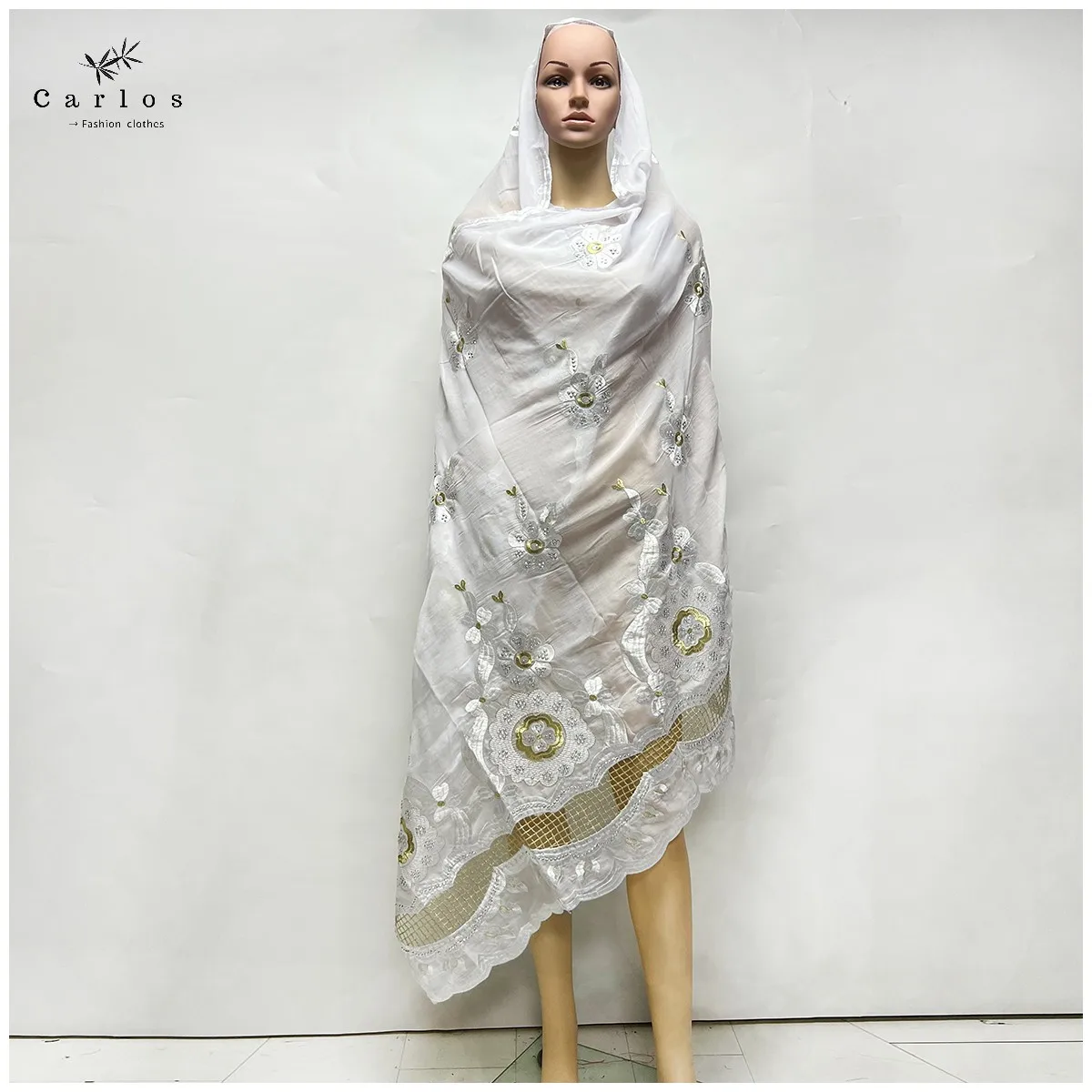 2024 High Quality Hot Sales African Muslim  Scarf 100% Cotton Scarf African Women Hijab Scarf Dubai Scarf on Wholesale price