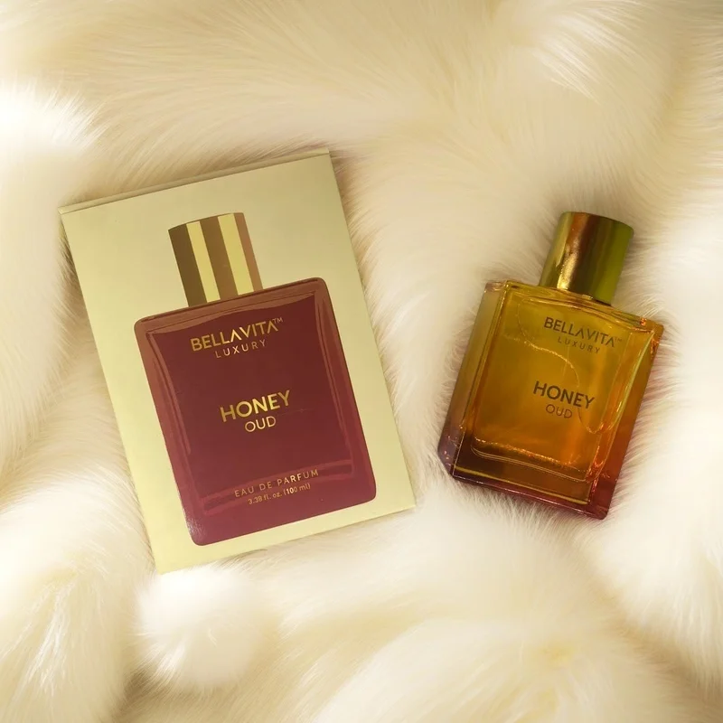 BELLAVITA HONEY OUD Neutrale Parfum - Rijke Honing-Oud Mengsel, 100ml Luxe Eau de Parfum