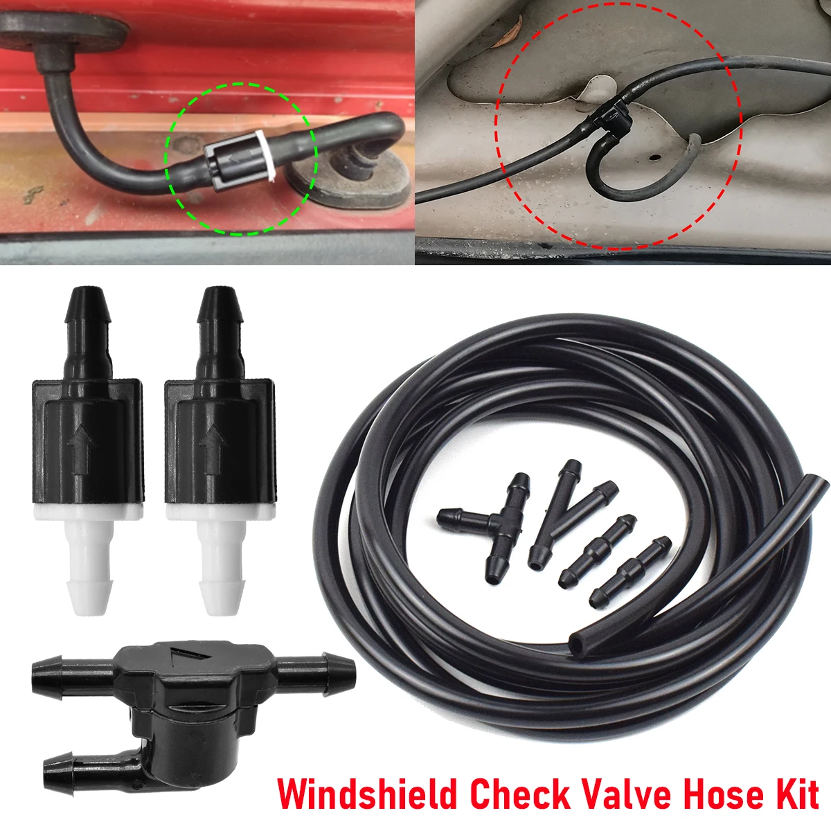 

Wiper Washer Windshield Check Valve Non Return Hose Kit For Toyota Camry Hilux Corolla Avensis Prius Scion 8532126020 8532128020