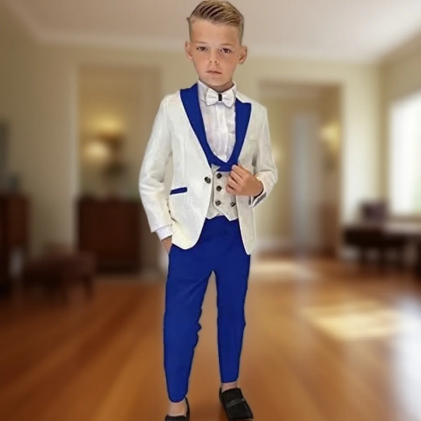 

Boys' Stylish Three-Piece Suit Set for Wedding Party Kids Suit Classic Boys Suit Set Piano Performance Costume Kids Suit