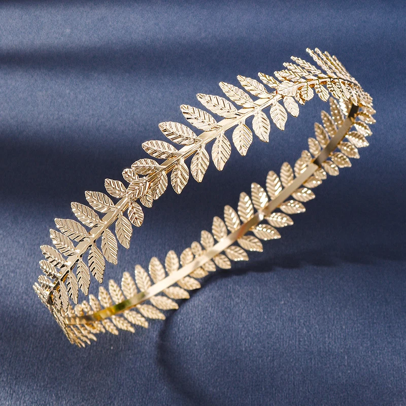 Halloween Greek Goddess Crown Gold Leaf Headband Tiara Roman Costume Accessories Brides Weddings Headdress For Girlfriend Diadem image 3