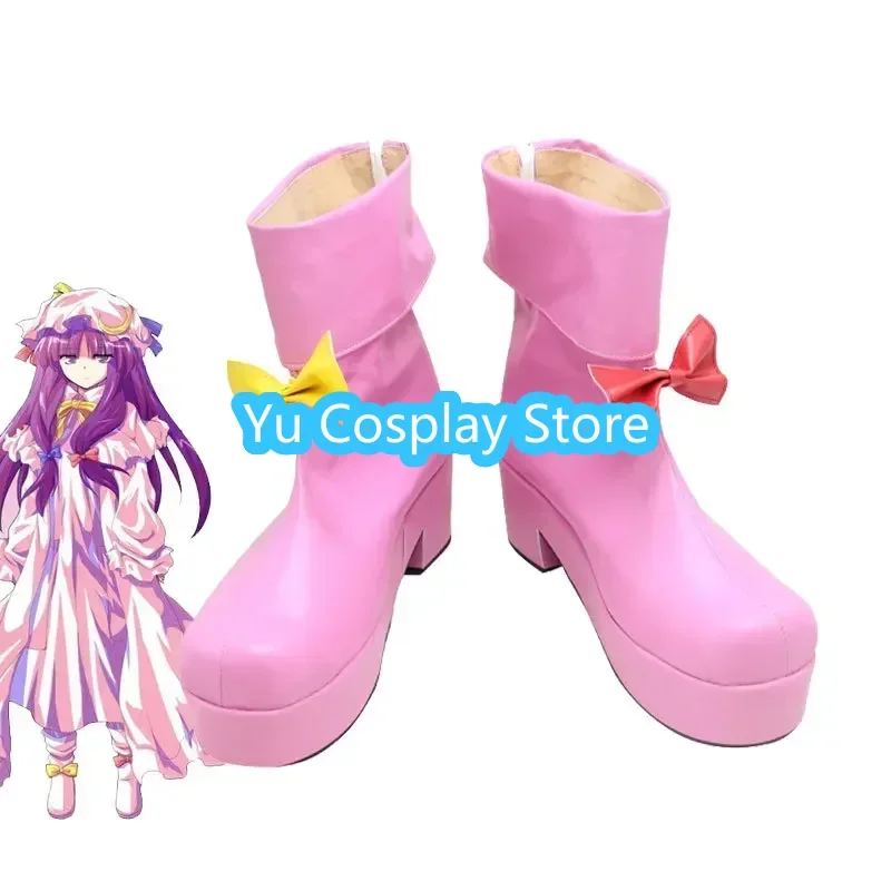 Patchouli Cosplay Shoes PU Leather Shoes Halloween Boots Anime Cosplay Props Custom Made