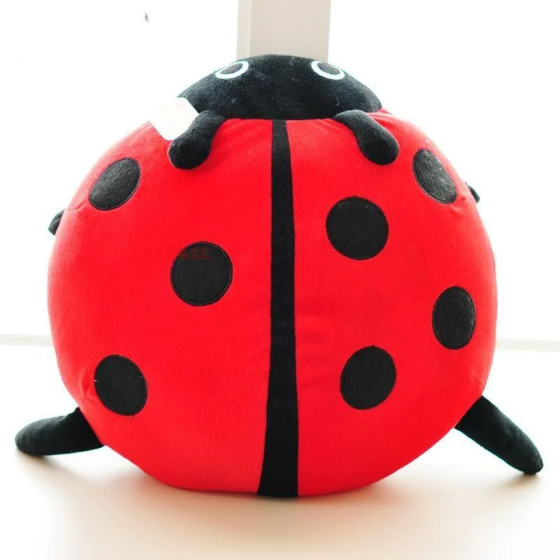 

About 35x34cm Lovely Ladybug Plush Toy Ladybird Soft Doll Kids' Toy Sofa Cushion Pillow Birthday Gift s0296