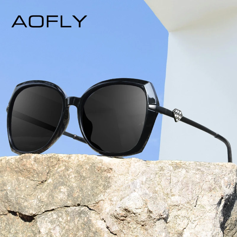 

AOFLY Retro Polarized Sunglasses For Women Fashion Ladies Luxury Brand Oversize Sun Glasses Female Goggles UV400 Protection