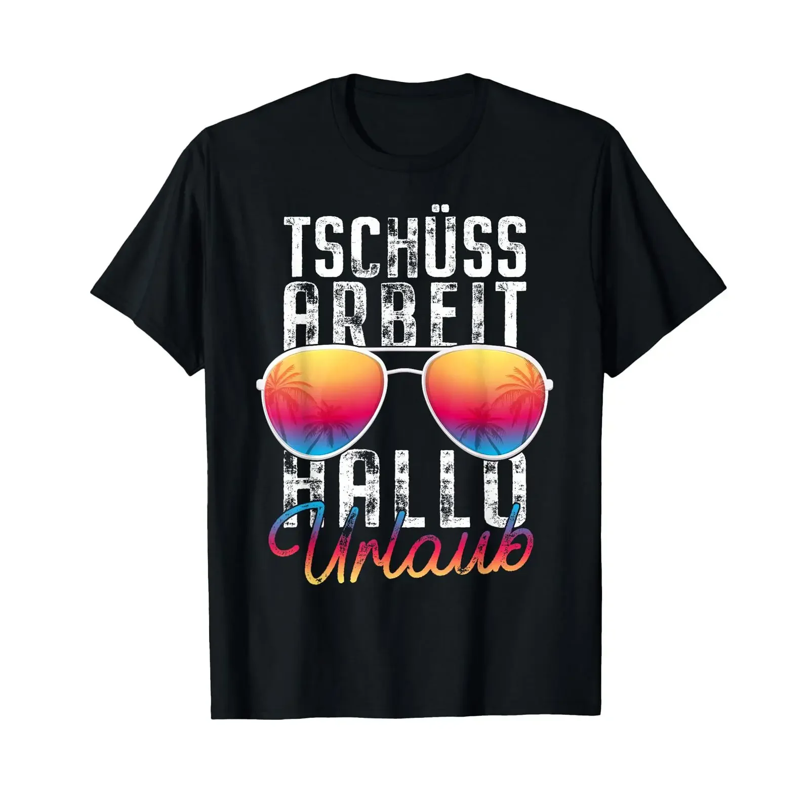 Last Work Day Outfit Goodbye Hello Holiday T Shirt black vintage Washed Comfortable graphic Unisex streetwear Casual Breathable