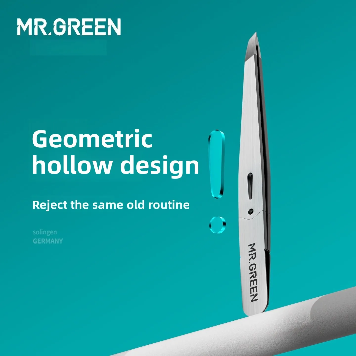 Mr. Green's Eyebrow & Beard Tweezer Tool - Professional Hair Removal Clipper for Eyebrows and Beards
