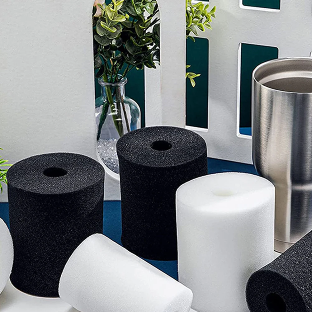 

4Pcs EasyToClean Cup Turner Sponges Elastic Cylinder Sponge Inserts For Tumbler And Cups Supplies