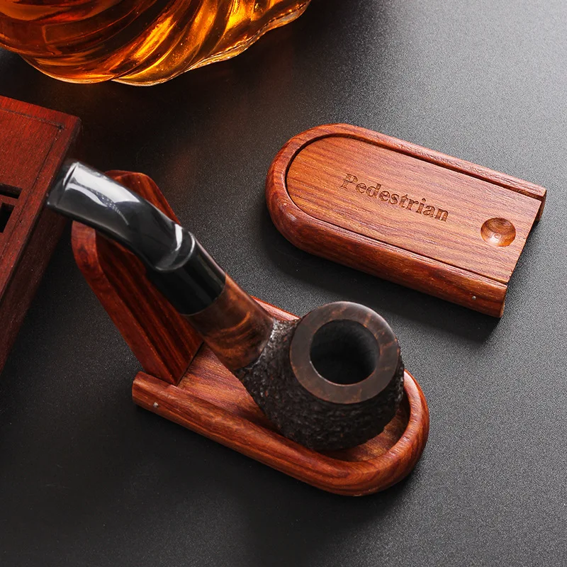 Solid wood folding pipe holder portable rosewood pipe holder Vintage Pipe Display Stand Smoking accessories Gifts