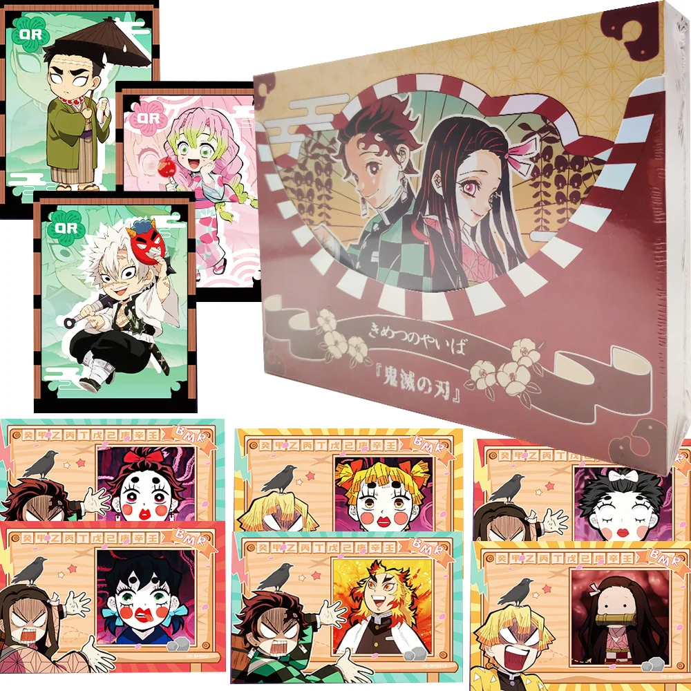 

Japanese Anime Demon Slayer Collection Cards for Boys Girls Characters Retro Camera Shape Design Fun Happy Time Cards Hobby Gift