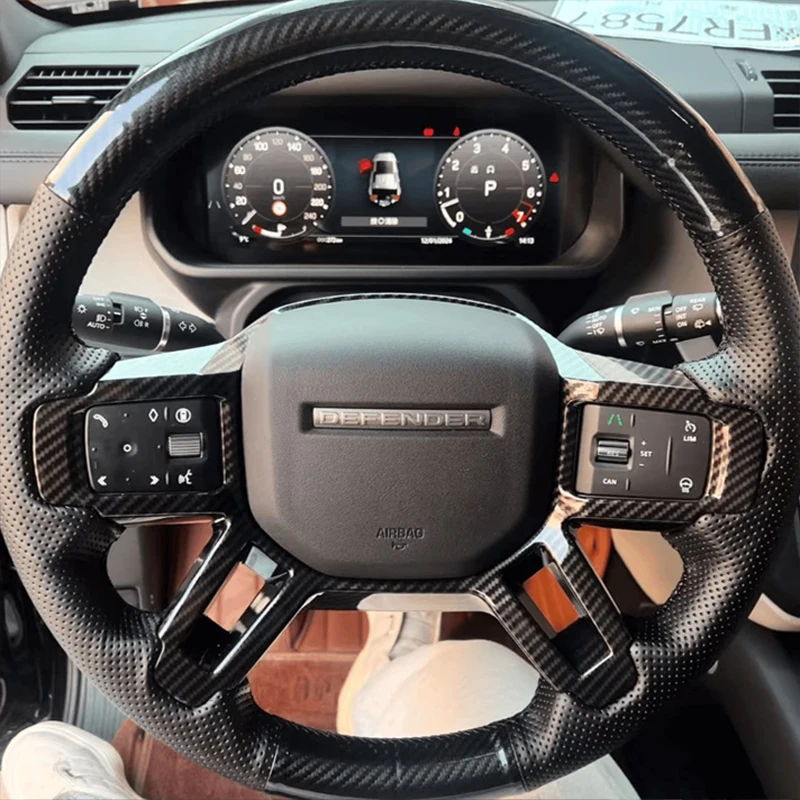 DIY Custom Microfiber Leather Car Steering Wheel Cover for Land Rover Discovery 5 Defender 2020-2023 Car Accessories