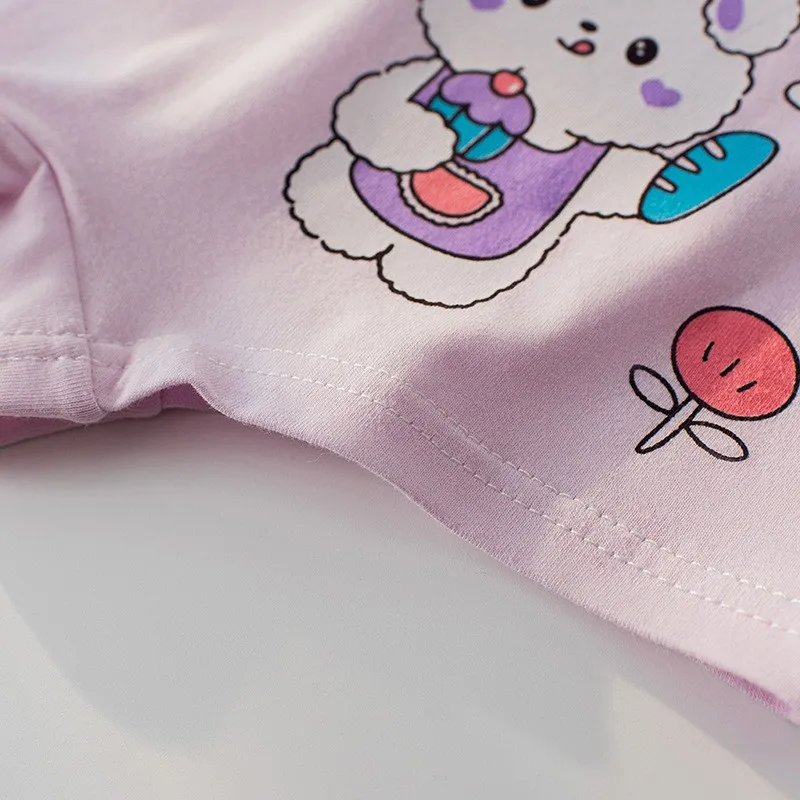 4 Stück weiche, antibakterielle Baumwoll-Slips für Kinder und Mädchen, Höschen mit Erdbeer-Print, atmungsaktive Unterwäsche für Kinder von 3–16 Jahren – Detail 7