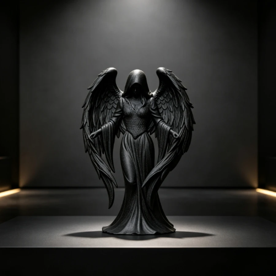 Unpainted Fallen Angel Serenity Sculpture Raw PLA Model DIY Paint Small Ornament Shelf Cabinet Aesthetic Indoor Home Decoration