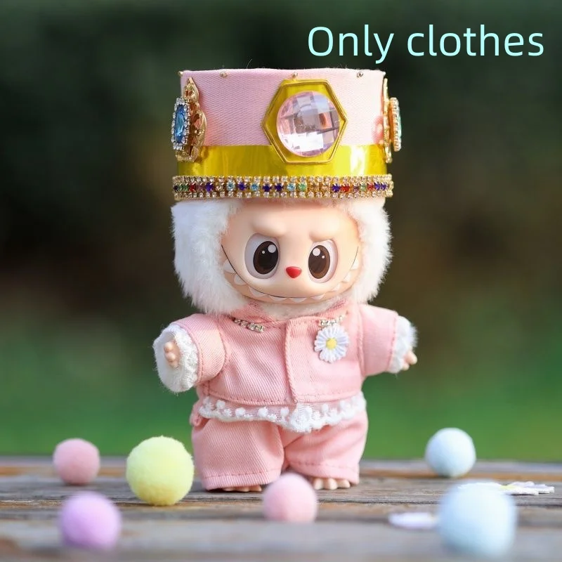 

Only Clothes Labubu 15/17cm Gd Wear Style Labubu Plastic Doll Clothes Trend Heavy Work Hat Labubu Doll Dress Custom Customized