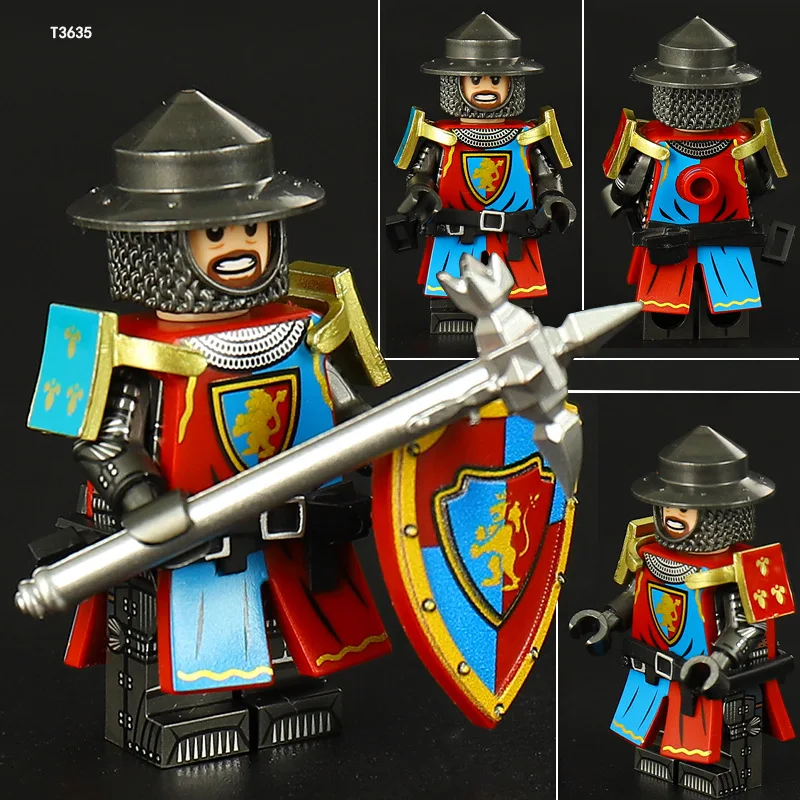 ST3631-3636 Middle Ages Fire Dragon Shadow Knight Assembled Building Blocks Toy Enthusiasts Collection view 6