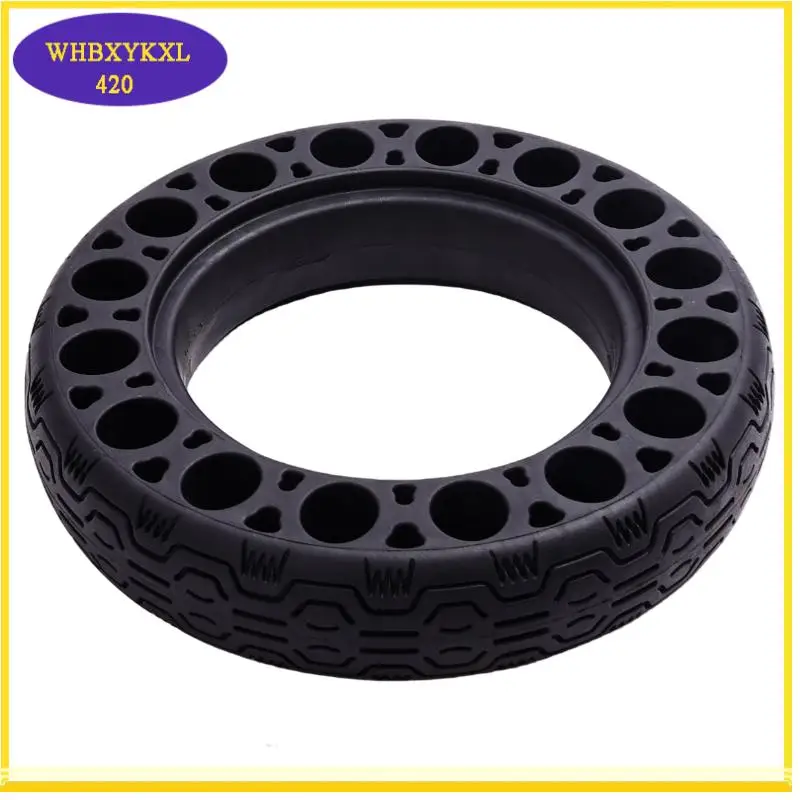 10-Inch Solid Rubber Tire For Electric Scooters - 10x2.125/10x2 Size Hollow Design Explosion-Proof & Anti-Slip 35mm Wide Slot
