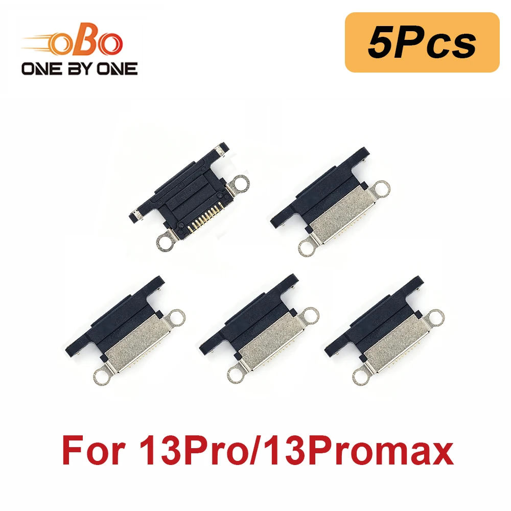 5Pcs USB Charging Port Dock Plug For iPhone 13 Mini 14 15 Plus Pro Max Promax Charger Connector Socket Replacement Black