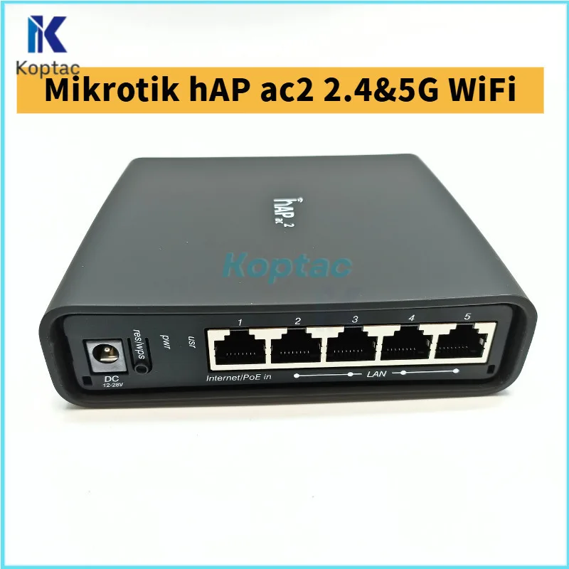 

MikroTik hAP ac2 2.4&5G Wifi with Five Gigabit Ethernet ports RBD52G-5HacD2HnD-TC Dual-concurrent Access Point FTTH