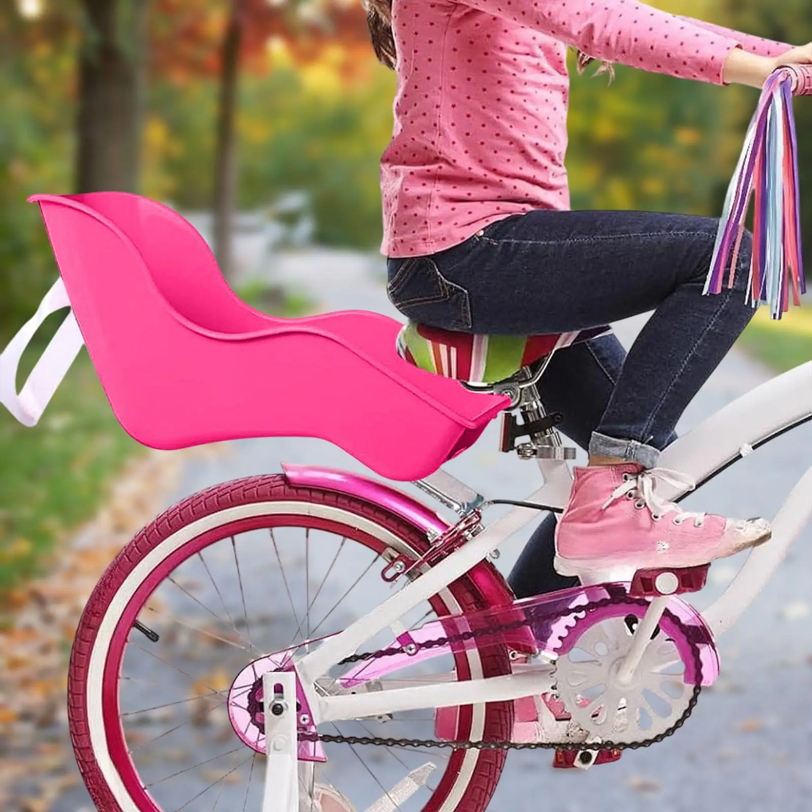 Bike Accessories American Girl Bike Seat For Dolls Carry Me 18" Doll  Bicycle Seat Helmet Our