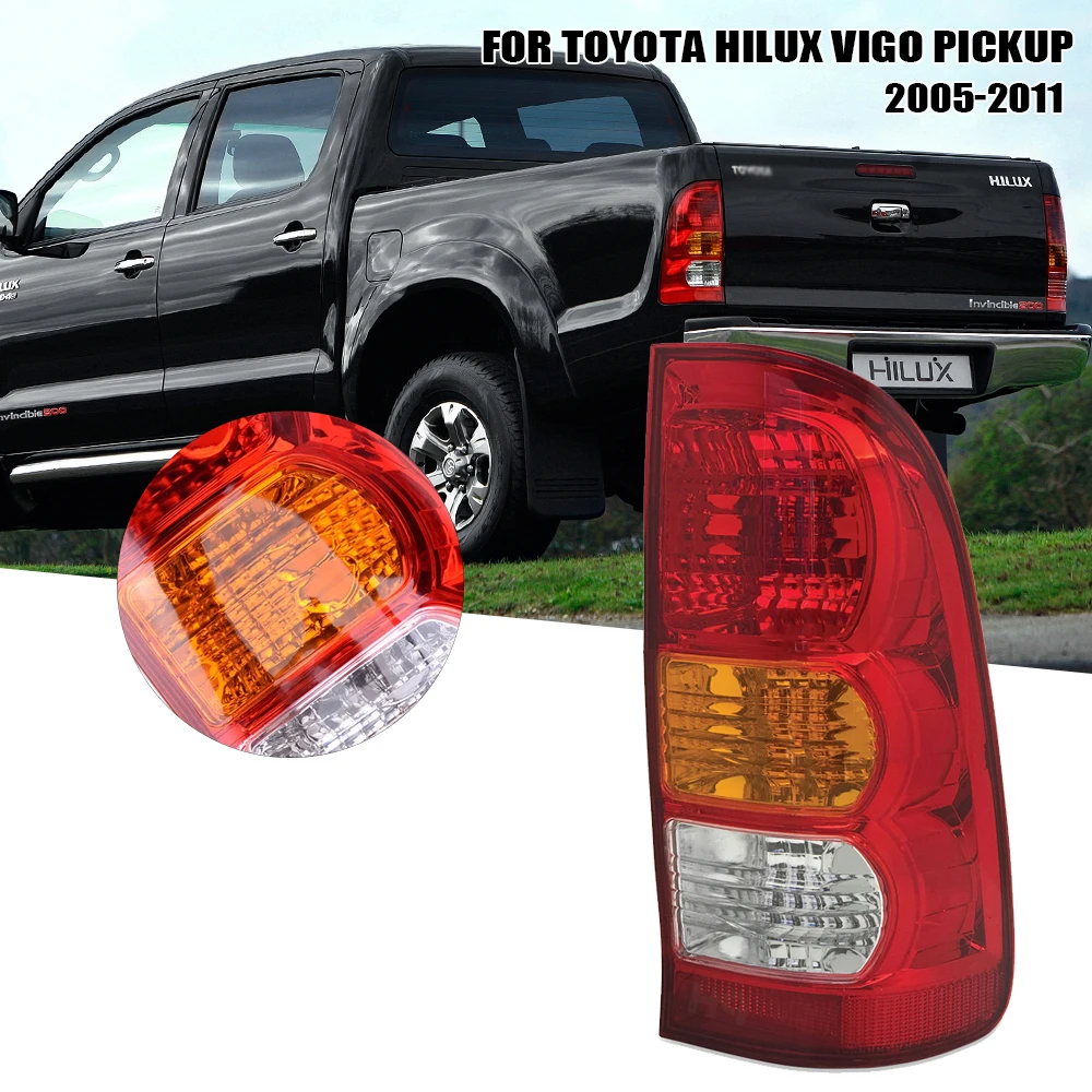 

Red Tail Lamp for TOYOTA Hilux VIGO Pickup 2005-2011 Left/Right Side Rear Brake Tail Light with Wire Harness